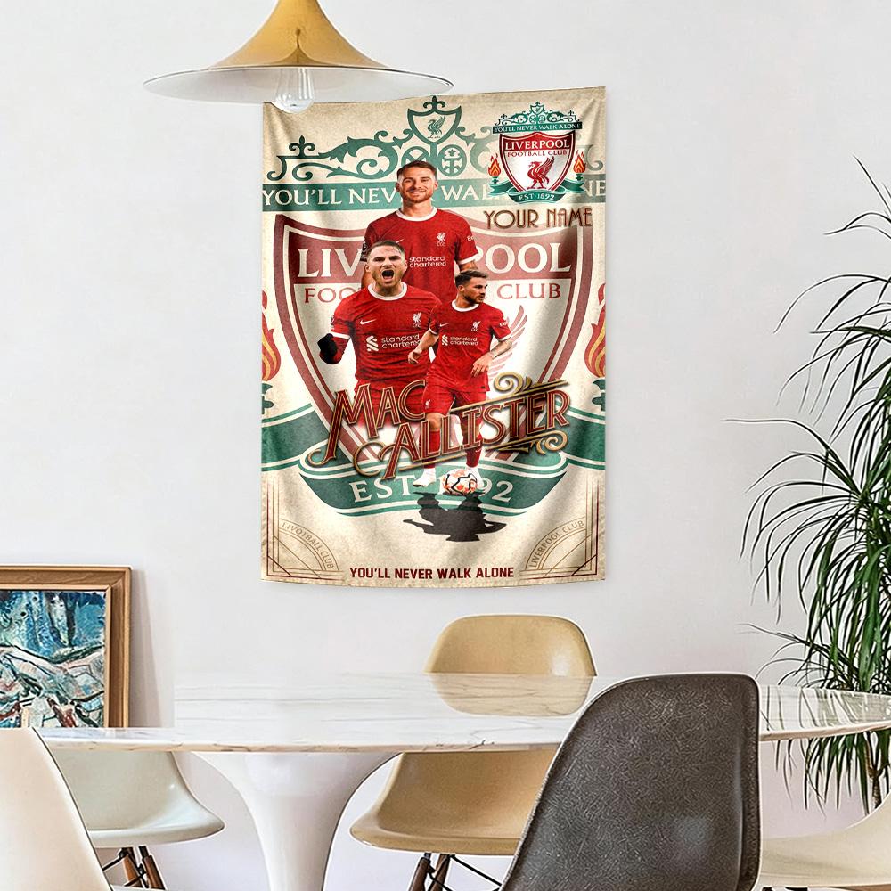 Liverpool Fc Custom Your Name Wall Decor Tapestry Art For Pet Memorial Birthdaywedding Party Backdrop Family Gift