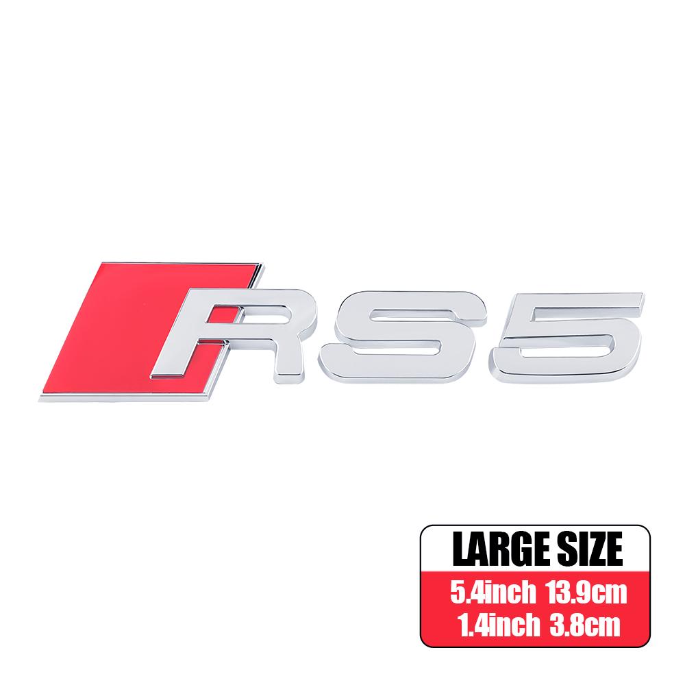 RS3 RS4 RS5 RS6 RS7 RS8 Logo Car ABS Emblem Body Tail Trunk Decoration Sticker Accessories For Audi A1 A2 A3 A4 A5 A6 A7 A8 RS S