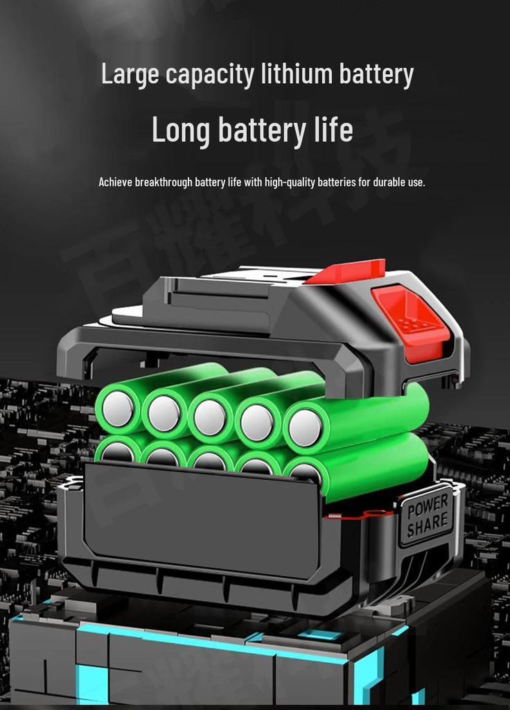 High-Power Multi-Functional Electric Drill Set with Lithium Battery Screwdriver
