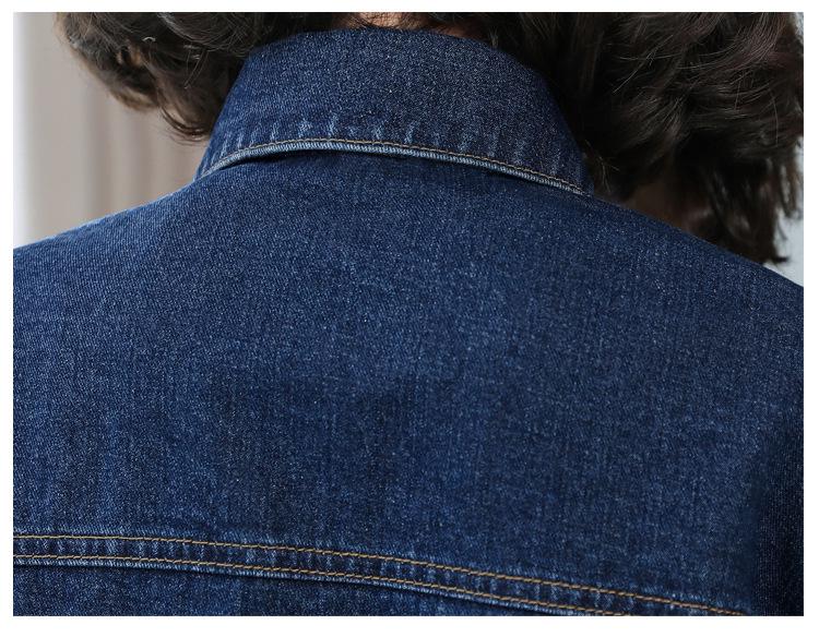 Jachetă Denim Damă Mărime Mare - Stil Hong Kong de Primăvară și Toamnă