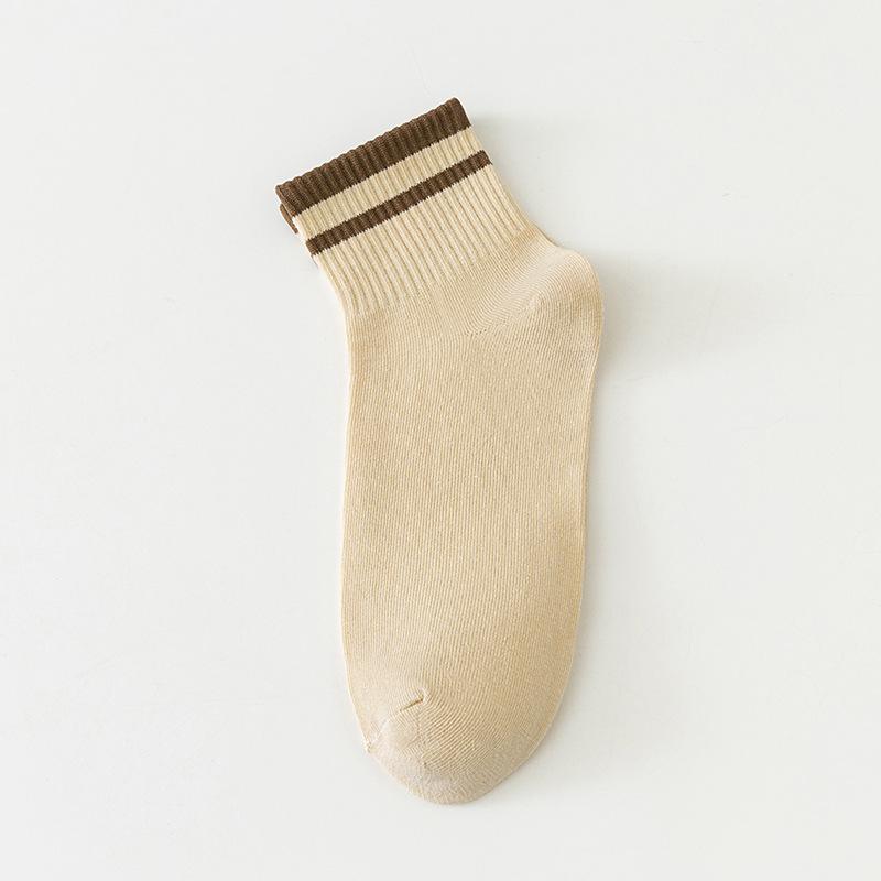 Men's Summer Thin Cotton Socks, Sweat-absorbing and Breathable Short Socks, Mid-calf Socks, Summer Sports Socks, White Men's Socks