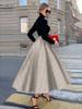 Printed Design Four Season Casual Style Houndstooth Pattern Printed Skirt Design Half Skirt