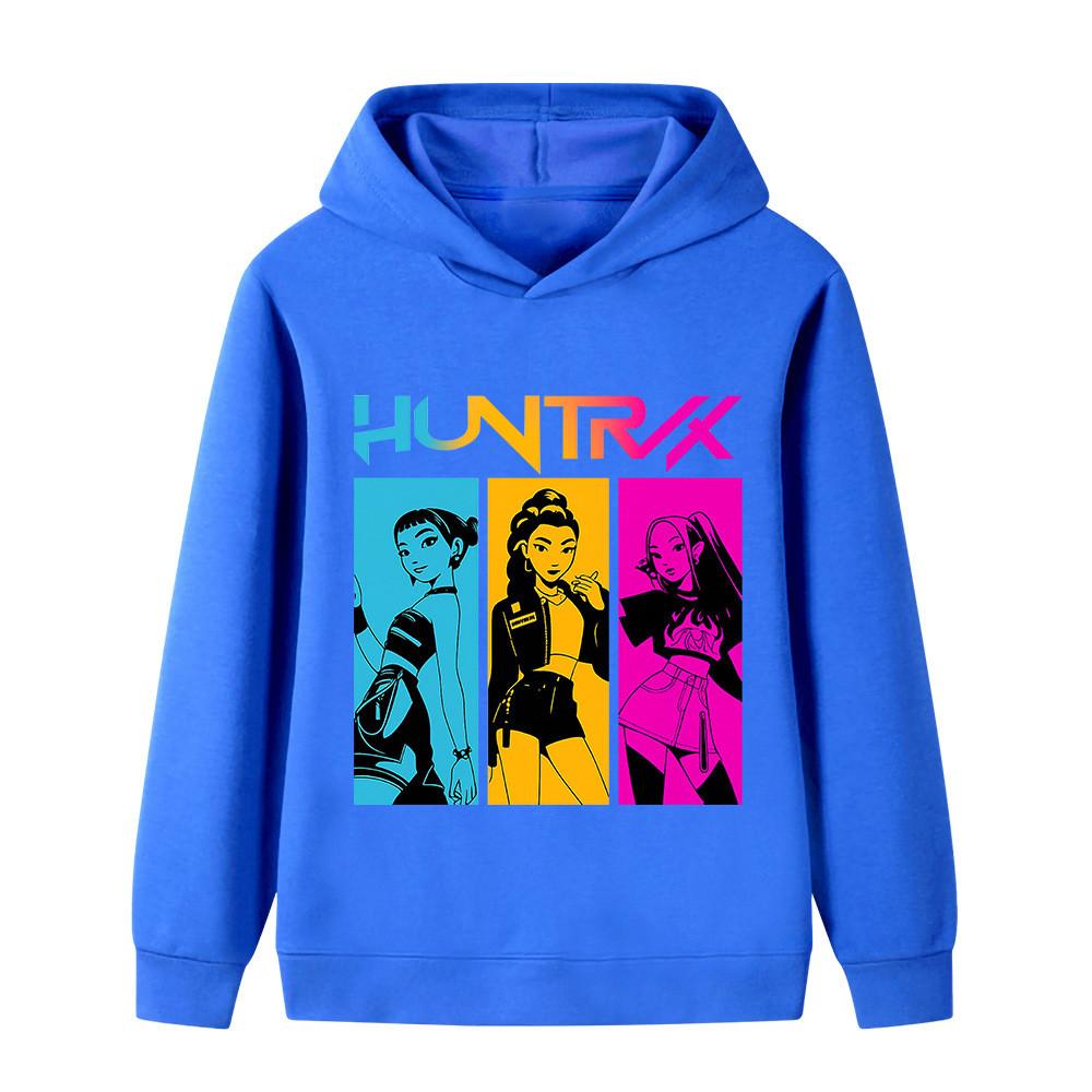 B1203 Kids Boys Girls Kpop Rumi Zoey Mira Print Long Sleeves Hoodie