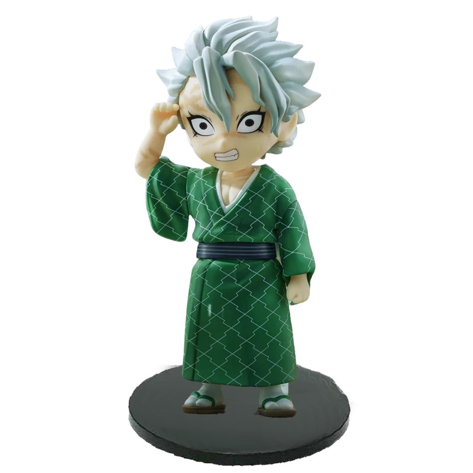 New Demon Slayer Plum Rain Season Blind Box Q Version Figures Umbrella Scene PVC Collectible Model Toy Gift for Anime Fans