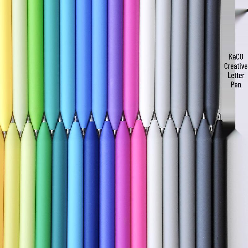 Shuyuan Black Gel Pen - Push-Button, Student Use, Minimalist Design, Candy-Colored Silicone Barrel.