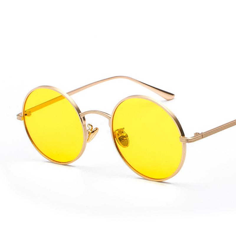 Sunglasses Personality Round Frame Men Punk Style Harajuku Style Metal Fashion Retro Women Korean