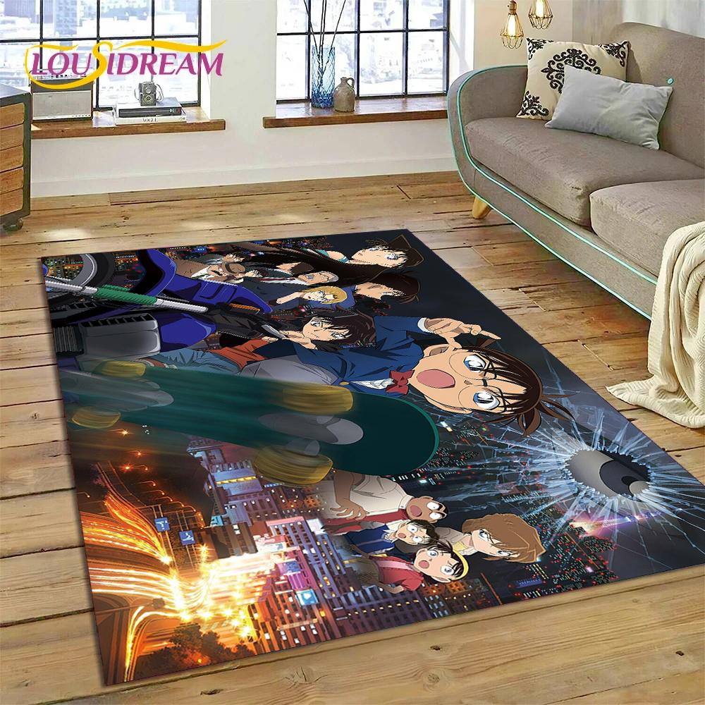 Anime Detective Conan Cartoon Rug Carpet for Living Room Bedroom Home Decor,Floor Mat Non-slip Decoration for Sofa Doormat Gift
