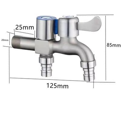 Grifo de Acero Inoxidable Doble Salida Doble Control Grifo de Agua Uno en Dos Salidas Grifo de 1/2" Grifos para Bidé Accesorios de Baño