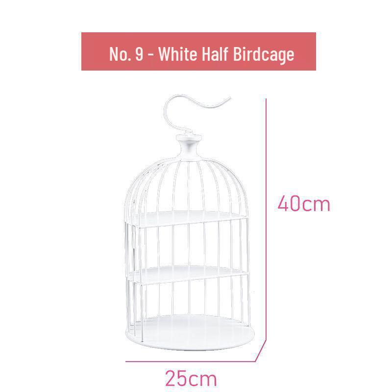 Wrought Iron Cake Stand: White Dessert Table Centerpiece for Weddings and Buffets