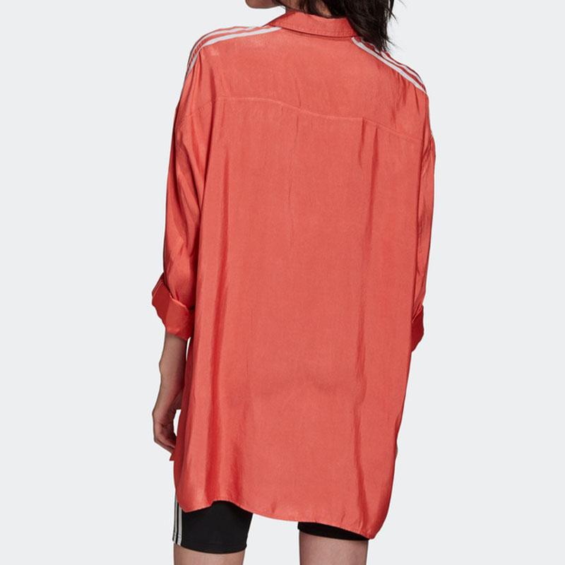 adidas Camicie Originali Donna Rosso Chiaro Collo a Punta Camicia Moderata FM2634