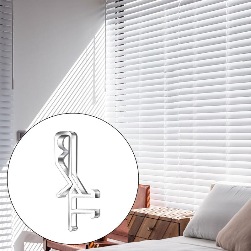 24/72Pcs Hidden Channel Blind Valance Clips Clear Horizontal Wood Window Blind Retainer Holders for Home Decors