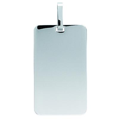 [Q9132] - Customizable 'Rectangle Medal' Pendant - 32x19 Mm