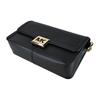 Michael Kors MK Sonia Chain Solid Color Large Logo Flap Leather Shoulder Crossbody Bag Medium Women Bags Black 35F1G6SL3L-001