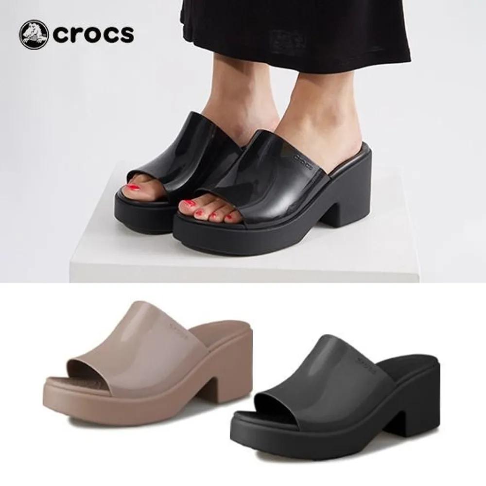 Женские шлепанцы-сандалии Crocs Brooklyn Shine на танкетке (Выберите 1 из 2) 01)209709-001/M7/W9_260