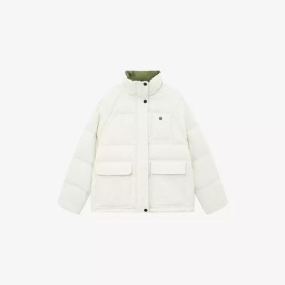Winter New Loose Casual Versatile Contrasting Color Cotton Clothes Commuting Warm Down Cotton Clothes Jacket