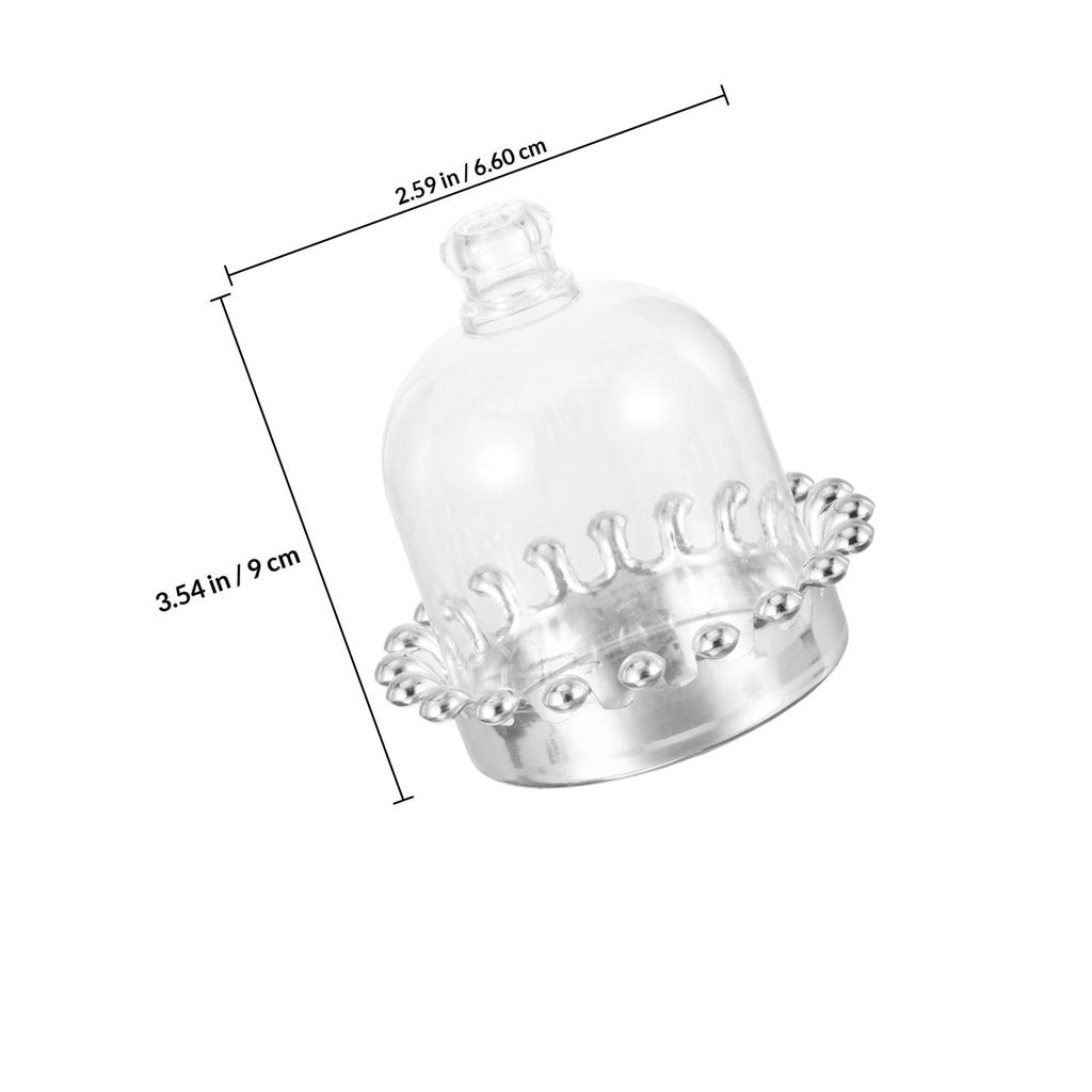 12Pcs Clear Cake Stand with Dome Cover Premium Material for Home Party Dessert Display Cake Stand with Dome Mini Dessert Plates