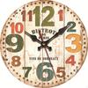 European Theme Wall Clock NonTicking Vintage Wooden Home Decor for Living Room, Bedroom,