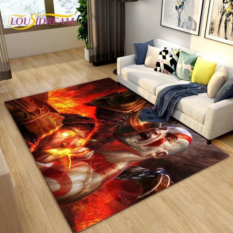 God of War Game Gamer Area Rug Large,Carpet Rug for Living Room Bedroom Sofa Doormat Decoration,Kids Play Non-slip Floor Mat