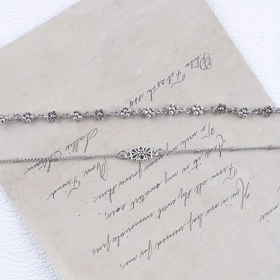 Bohemian Retro-style Zinc Alloy Multi-layer Flower Anklet for Women, Fashionable Jewelry Suitable for Vacation and Gift Giving