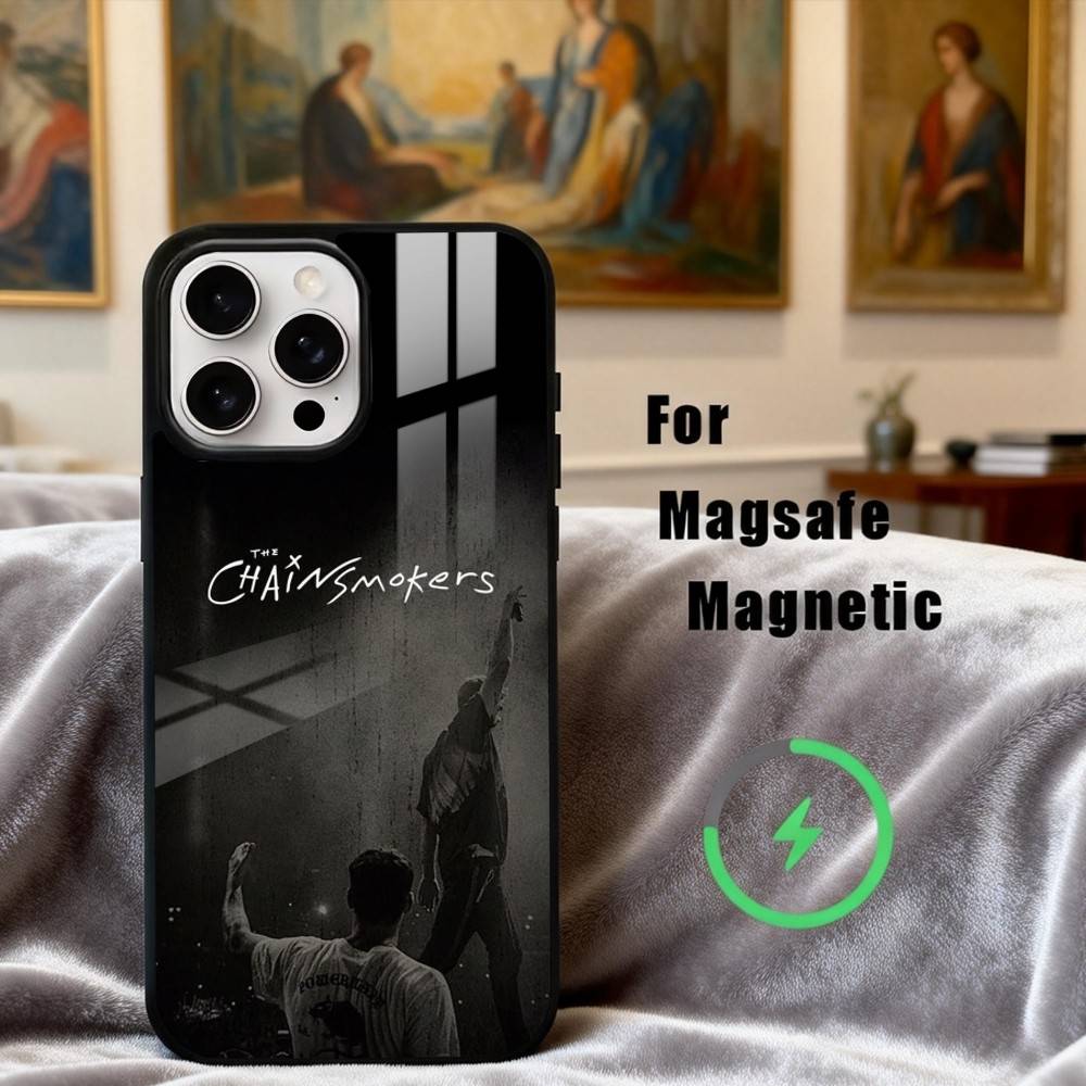 T-The C-Chainsmokers-S Band Phone Case For iPhone17,16,15,14,13,12,11 Plus,Pro Max Magnetic For Magsafe Wireless Charging