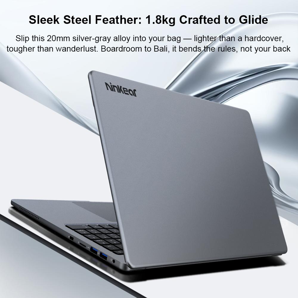 Ninkear A15 Pro Portable Laptop Windows 11 AMD Ryzen 5 7430U 16-inch 2.5K IPS 120Hz 16GB DDR4+1TB SSD WiFi6 BT5 Backlit Keyboard