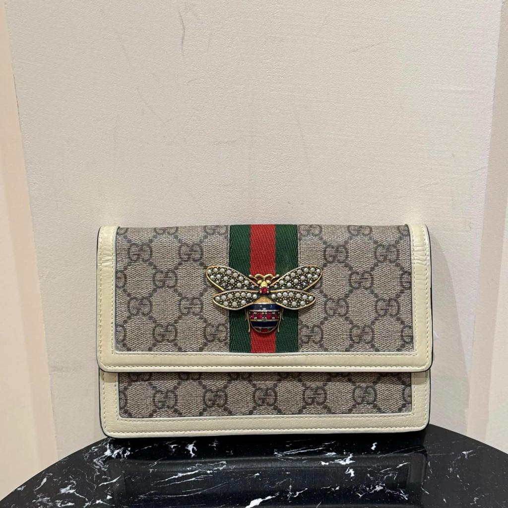 [Pre-Owned] Gucci Queen Margaret Mini GG Bag 'Beige' - Very Good #813D4L
