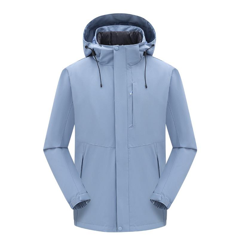Couple White Duck Down Full Heat Seal Down Jacket Three-in-one Jacket Graphene Zipper