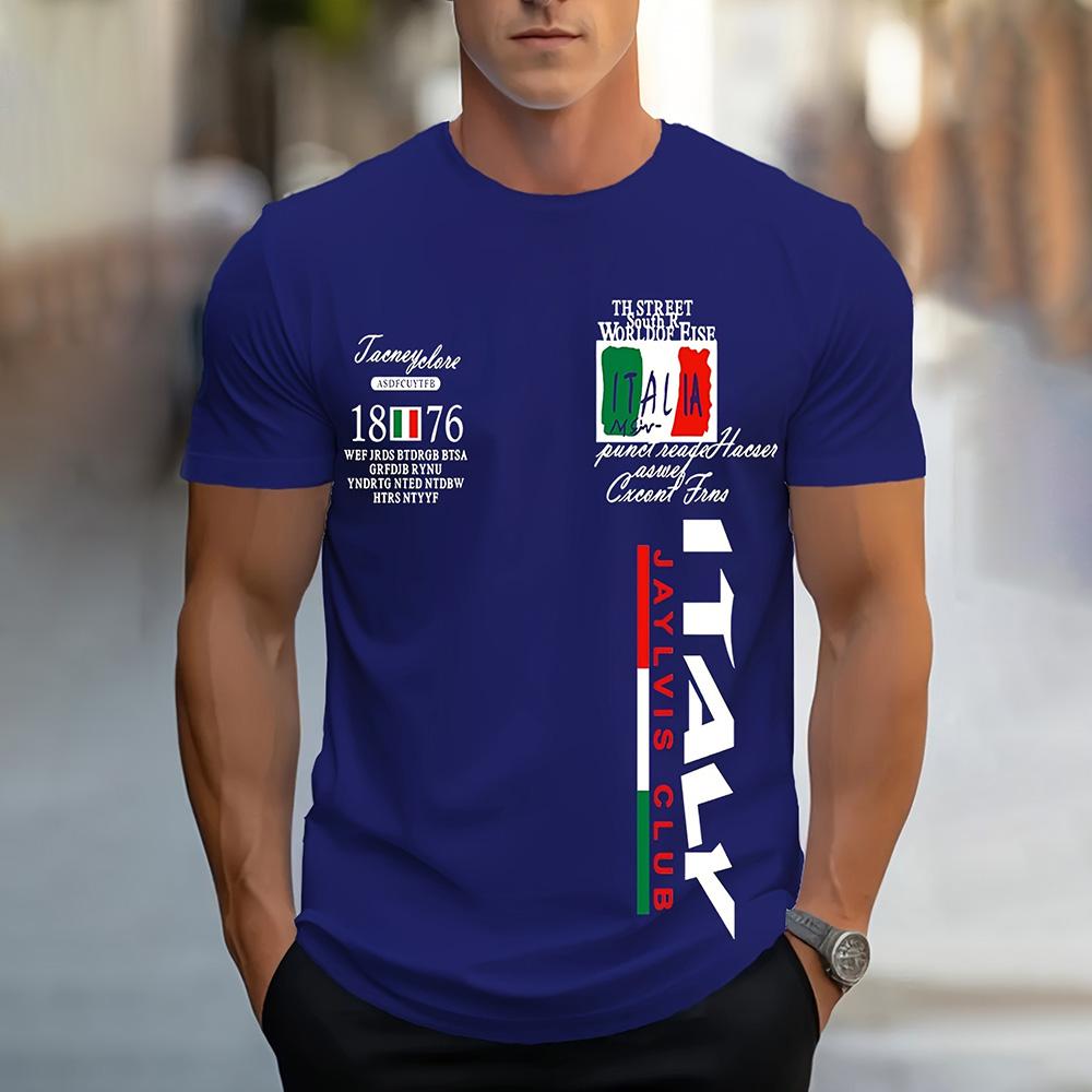 ETST 03 2024 Trendy Italië Stijl Herenkleding Street Hipster T-shirts met Korte Mouwen Plus Size Casual T-shirts met Ronde Hals Top Nieuwe Herenkleding 5XL