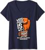 His Fight Is My Fight Multiple Sclerosis Autoimmune Ladies' V-Neck Tshirt Unisex T-Shirt