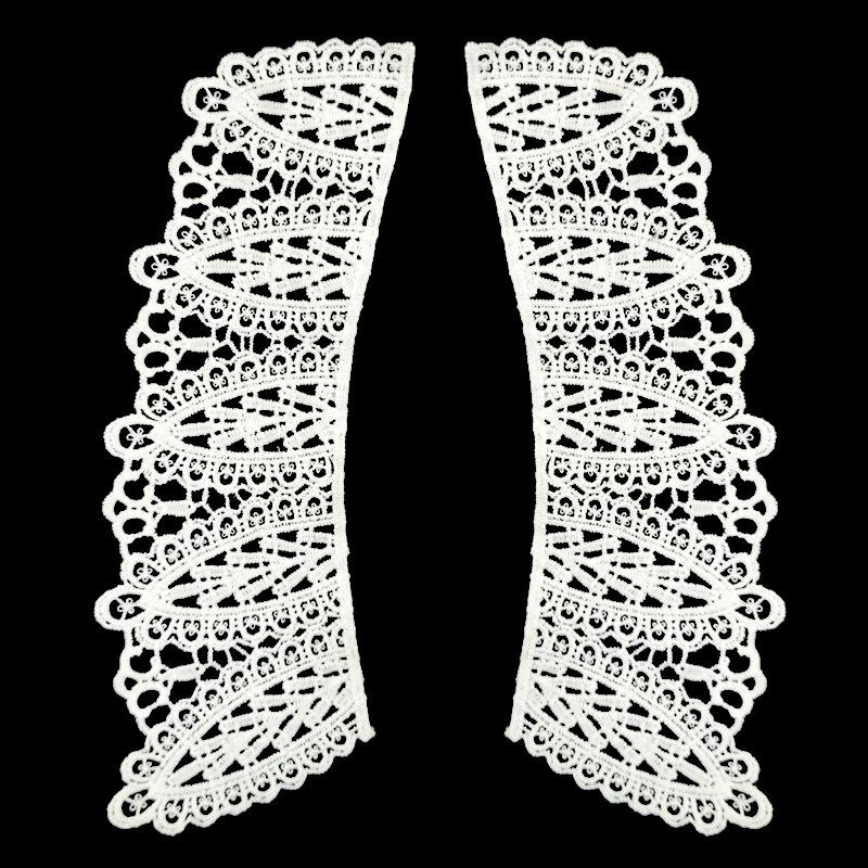 Lace Shoulder Collar Piece Milk Silk Embroidery Pair Flower Hollow Fake Collar Accessories Water Soluble Embroidery Pair Collar Children'S Accessories