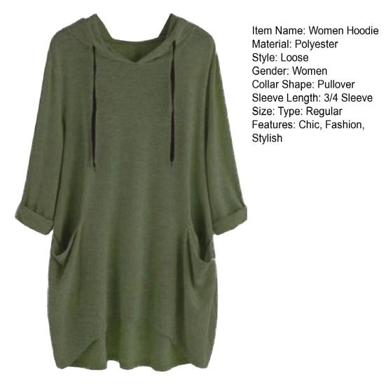 45720 Sleeve Hoodies for Women Oversized Hooded Pullover Tops