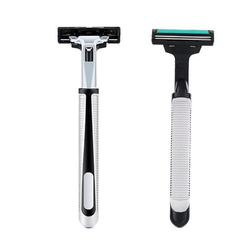 1 Rukojeť 30 ks Dvouvrstvé Pánské Manuální Žiletky Pro Standardní Holicí Strojek na Vousy