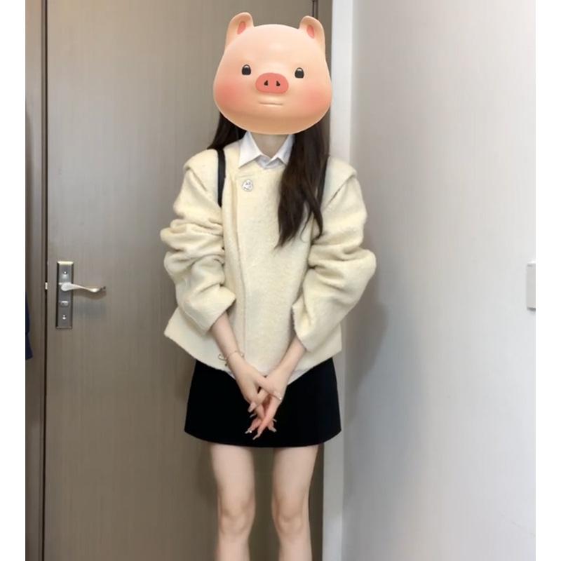 Black Skirt for Women In Autumn and Winter Temperament Korean High-waisted A-line Tight Hip Skirt Slim Straight Slim Short Skirt