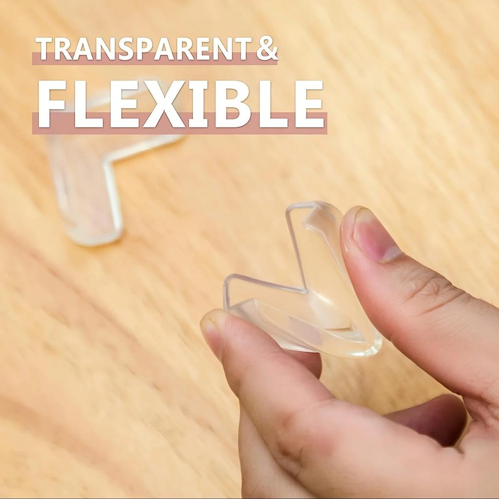 4~16 PCS Child Baby Safety Silicone Protector Table Soft Transparent Children Anti Collision Table Corner Edge Protection Cover