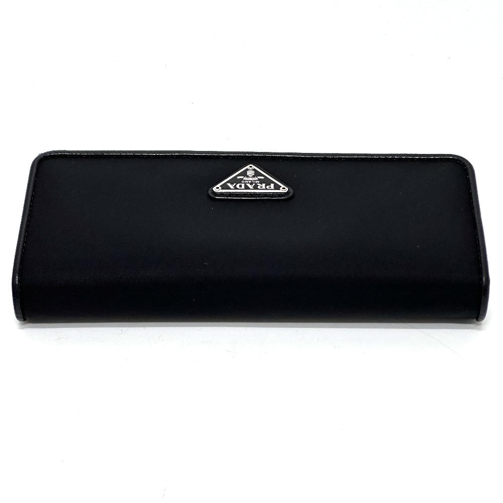 PRADA 1MH132 Triangle logo plate Long Wallet with Pass Case Flap Folded wallet