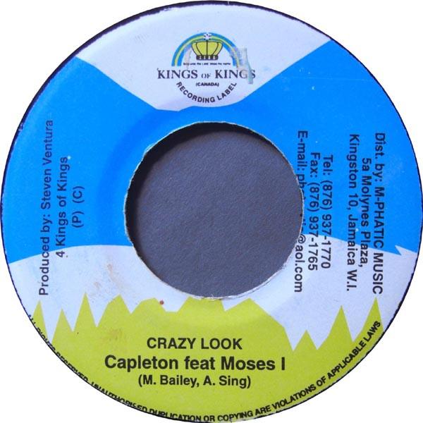 

7-дюймовая пластинка CAPLETON, MOSES I / ILEY DREAD - Crazy Look / Hot NONE Kings Of Kings Ямайка Регги, Ска и Даб Б/У