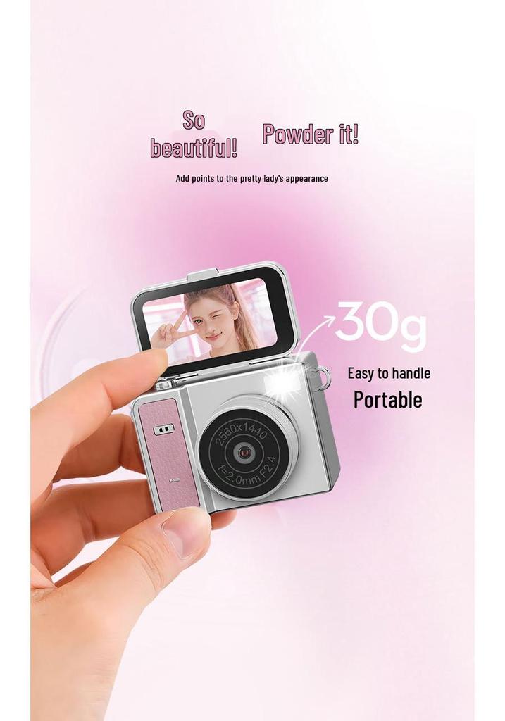 Mini Thumb Digital Camera with Flip Screen: HD Selfie Pendant for Students & Parties