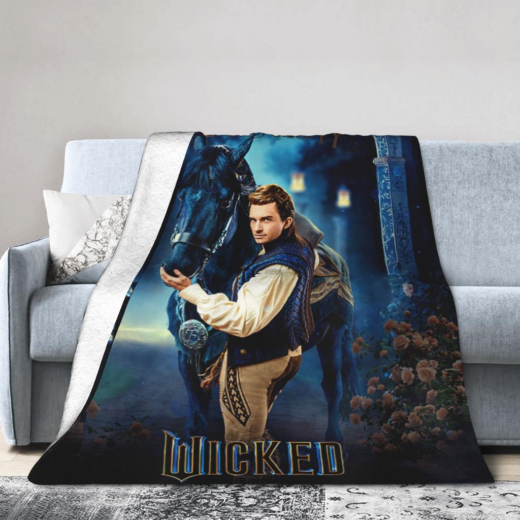 Wicked Fiyero Gates Of Shiz Poster Blanket Fleece All Season Portable Lightweight Throw Blankets for Bedding