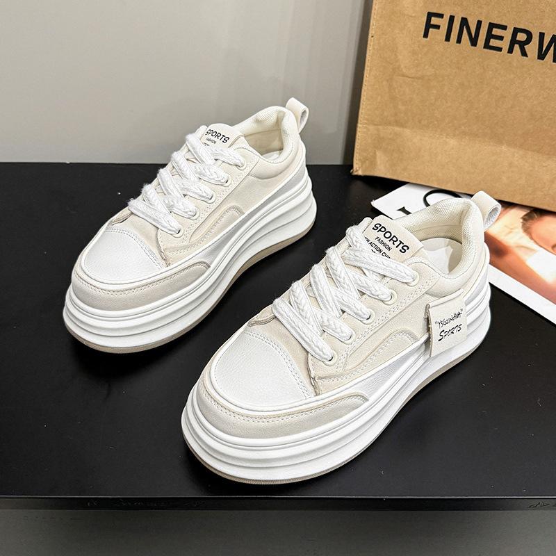 Customized running little white sports shoes women's 2025 new autumn thick-soled heightening dad shoes versatile and popular casual shoes