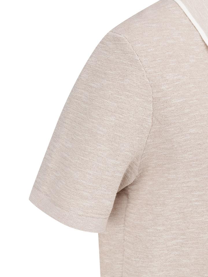 ZIOZIA Men'S) Miracul Slub Short Sleeve Polo Shirt_Beige