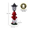 Solar Powered Resin Fire Hydrant Dog Garden Ornament Outdoor Waterproof Lawn Decor