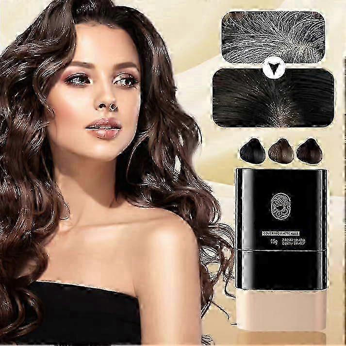 Instant Hair Color Stick Waterproof Sweatproof Hair Dye Stick with Comb for Men Women Cover Gray Hair