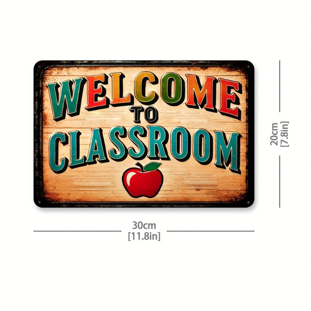 Welcome Back to School  Classroom Door Sign for Teachers New School Year Decor 20x30cm（7.8x11.8inch）