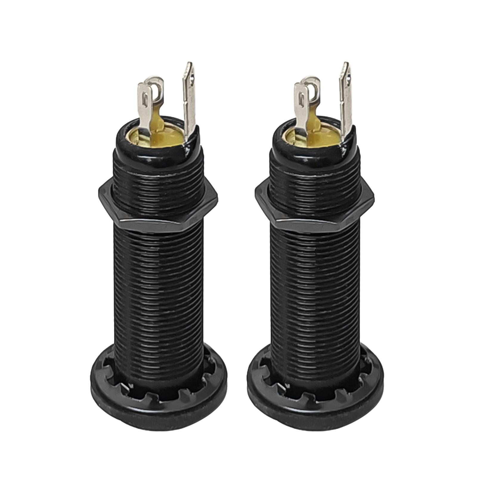 

2Pieces Professional Mono Jacks Socket 6305 Set Electric Guitar Jacks 6305 Guitar Connector for Electric Guitar and Bass 1