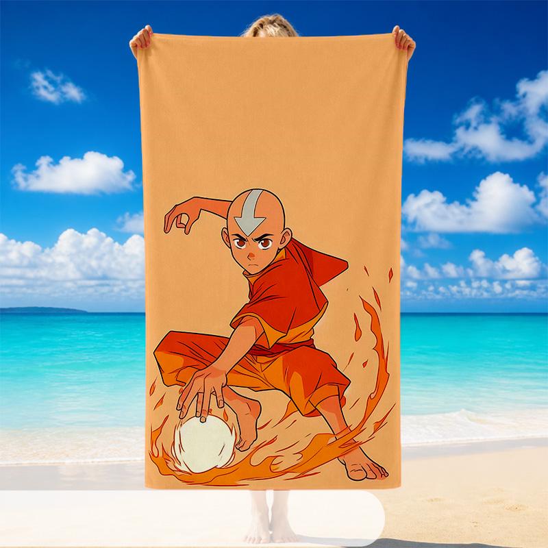 Quick Dry Beach Towel Avatar Pattern, Lightweight Absorbent Towel for Pool Beach Vacation Use
