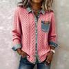 Summer Women's Plaid Cable Knit Long Sleeve Shirt