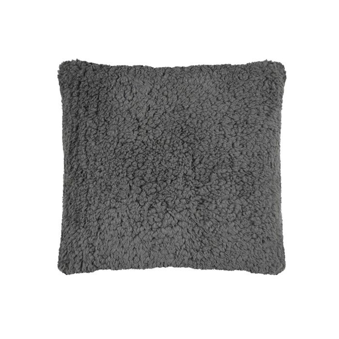 Coussin - Dude - 50 X 50 Cm - Gris Souris - Déhoussable - Polyester Doux