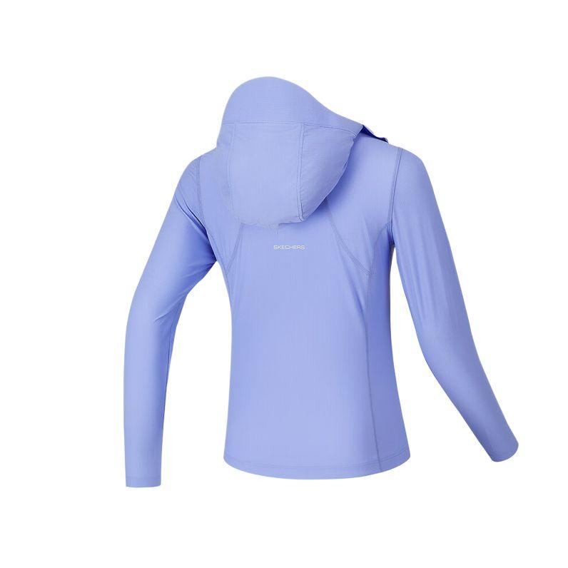 Skechers Rainbow Series Hooded Zip-Up Sports Long Sleeve Jacket Women Jackets Blue Purple P225W176-01C7