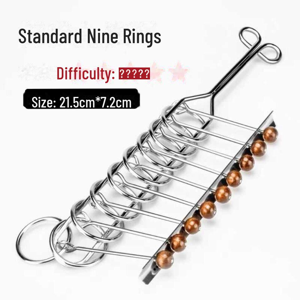 Neungliedriges Luban-Schloss: Lernspielzeug für Erwachsene zum Entsperren des Kongming-Schlosses und zur Förderung der Intelligenz von Kindern