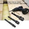 3Pcs Black Socket Adapter 1Celsius4  Hex Shank to 1Celsius4  3Celsius8  1Celsius2    Head Drill Bit Driver